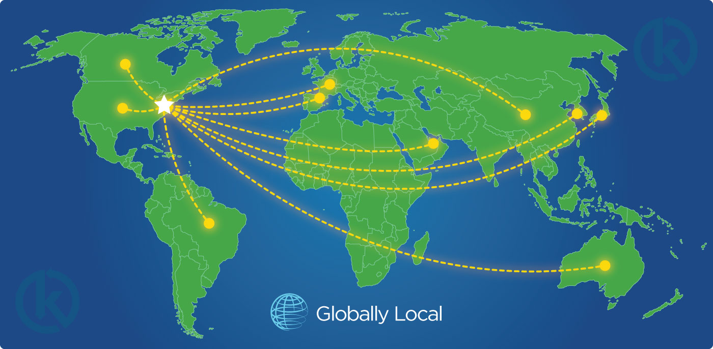 Kimes Technologies Worldwide Distribution Map